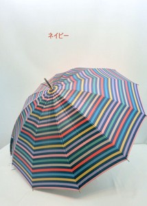 通年新作）雨傘・長傘-婦人　甲州産先染朱子格子生地日本製12本骨和風手開き傘