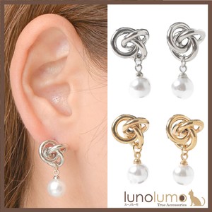 Pierced Earringss Pearl sliver Ladies