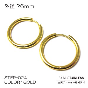 Pierced Earring Hoop Pierced Earring Surgical stainless Gold Selling Metal Alleviation