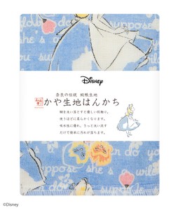 【日本製】Disney ディズニー かや生地 ハンカチ 『フラワーガーデン』奈良の 蚊帳生地 使用