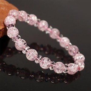 Glitter Pink Rack Crystal Crystal Bracelet