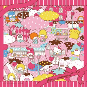 16 3 Handkerchief Sanrio All Star Stripe Kitty