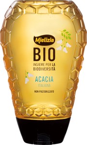 【ミエリツィア】イタリア産アカシアの有機ハチミツ スクィーザーボトル 350g【オーガニック】