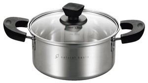 Stainless Steel Natural Basic Deep Two-handled Pot