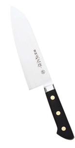 Masahiro Japan Steel Left Handed With Flange Santoku Knife 17.5cm