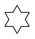 18−8　極小抜き型　六つ星