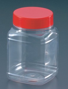 PET　食品ボトル　赤　小角ジュニア