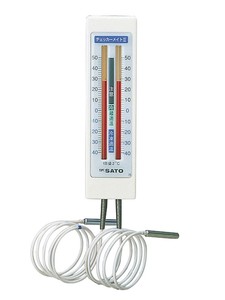 SATO　冷蔵庫用隔測温度計 チェッカーメイト2　2針型　SK-0572