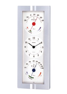 エンペックス　温湿度計付時計　ウエザータイム　TQ−723