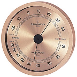 高品質温・湿度計　スーパーEX　EX−2728　ｼｬﾝﾊﾟﾝｺﾞｰﾙﾄﾞ