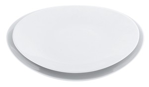 磁器　中華・洋食兼用食器　白楕円深皿