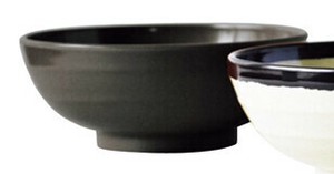 メラミン　エコそば丼　黒（M−109）