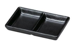 耐熱いぶし釉　2点珍味皿　黒