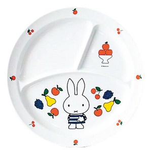 メラミン　子供食器　ミッフィーフルーツシリーズ丸ランチ皿　CM-65FR