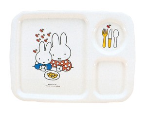 メラミン子供食器　ミッフィー　角ランチ皿　CM−128