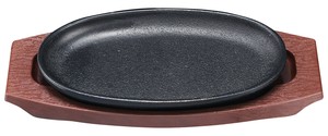 トキワ　鉄ステーキ皿（樹脂台付）WP301S（240×145）小判　24cm