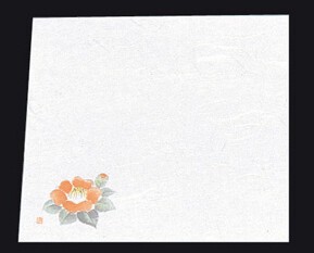 新松花堂　敷懐紙　四寸（100枚入）NY-20　椿（12月〜2月）