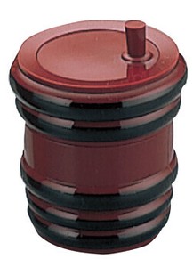樽型　七味入　朱黒ヒモ　5−676−1