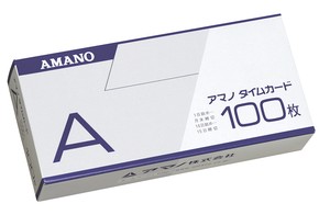 AMANO　標準　タイムカード（100枚入）Aカード