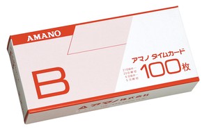 AMANO　標準　タイムカード（100枚入）Bカード