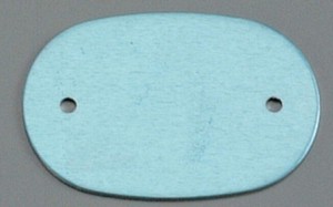 アルマイト　ネームプレート小判型(10枚入)378−B　ブルー