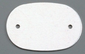 アルマイト　ネームプレート小判型(10枚入)378−B　シルバー
