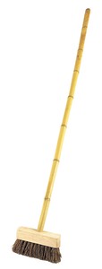 竹柄　デッキブラシ　シダ