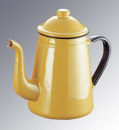キリン印　ホーロー　コーヒーポット　キャメル