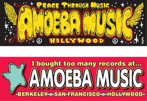 Amoeba Music アメーバミュージック 『HOLLYWOOD ハリウッド』 バンパーステッカー　シール