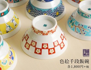 Kutani ware Seikou-kiln Rice Bowl 10-types