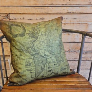 Style Old Map Cushion Cover 3 4 5 4