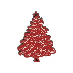 クリスマス　木製ボタン　アトリエ ボヌール ドゥ ジュール 【もみの木・ルージュ】