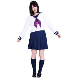 Sailor Suit Long Sleeve Cosplay Costume Women Scarf