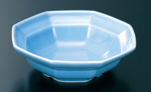 葵　19436−82　ブルー　八角浅小鉢