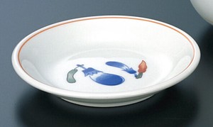 葵　1952−92　茄子赤絵　小皿