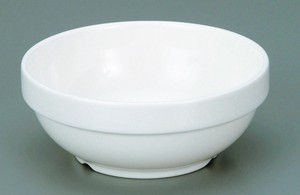 Side Dish Bowl White Hollyhock 5-go