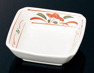 葵　19481−64　京赤絵　松角浅鉢