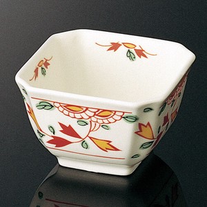 葵　5945−17　赤絵　角小鉢
