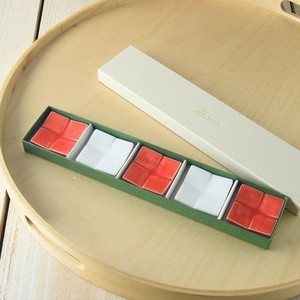 Gift Sets with box Miyama Red And White Checkered Pattern Chopstick Rest MINO Ware