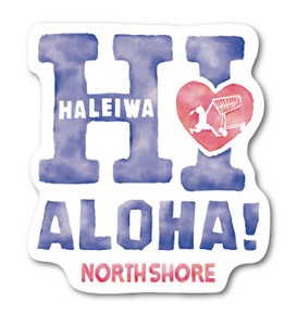 ハレイワハッピーマーケット ステッカー HI ALOHA! HHM008 おしゃれ ハワイ 【新商品】