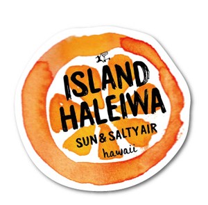 ハレイワハッピーマーケット ステッカー オレンジ ISLAND HHM014 おしゃれ ハワイ 【新商品】