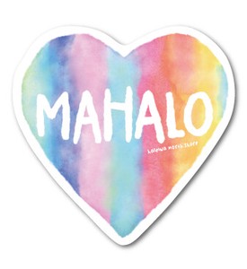 ハレイワハッピーマーケット ステッカー ハート MAHALO HHM018 おしゃれ ハワイ 【新商品】