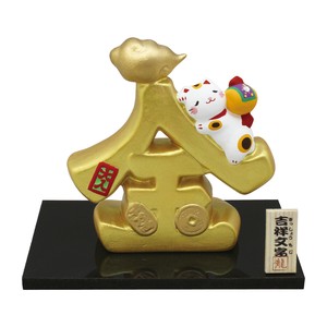 Ornament Kissho Character Beckoning Cat Gold
