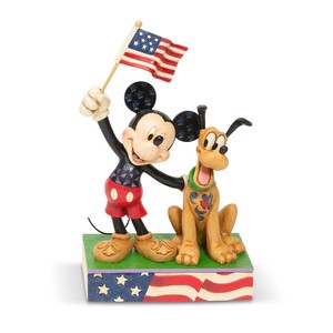 【Disney Traditions】ミッキー＆プルート アメリカンフラッグ