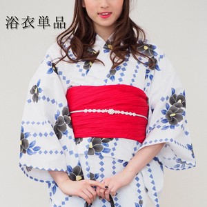 Kimono/Yukata single item Flower White Ladies'