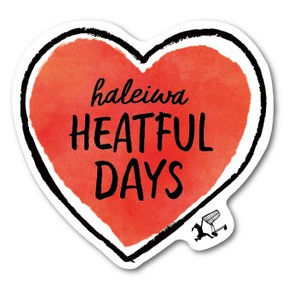 ハレイワハッピーマーケット ステッカー ハート HEARTFUL DAYS レッド 01 HHM074 ハワイ 【新商品】