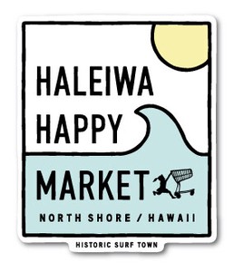 ハレイワハッピーマーケット ステッカー ロゴ スクエア カラー HHM091 おしゃれ ハワイ 【新商品】