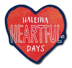 ハレイワハッピーマーケット ステッカー ハート HEARTFUL DAYS レッド 02 HHM099 ハワイ 【新商品】