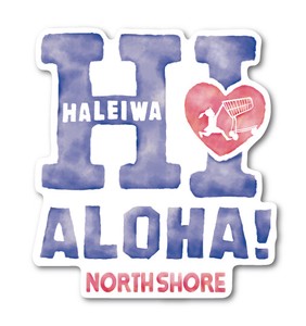 ハレイワハッピーマーケット ステッカー HI ALOHA! Lサイズ HHM101 おしゃれ ハワイ 【新商品】