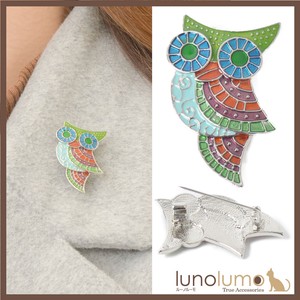 Brooch Colorful Owl Ladies